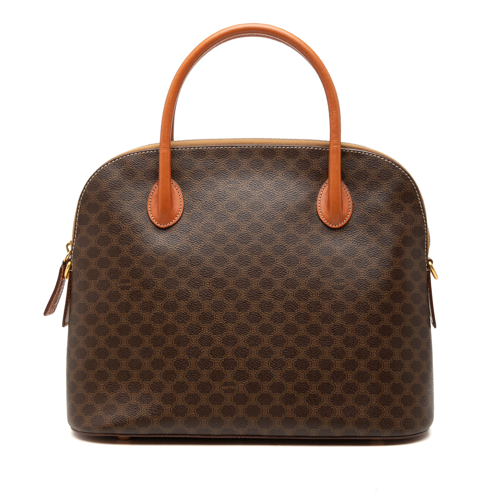 Pre-Loved Celine Macadam Coated Canvas Dome Handbag